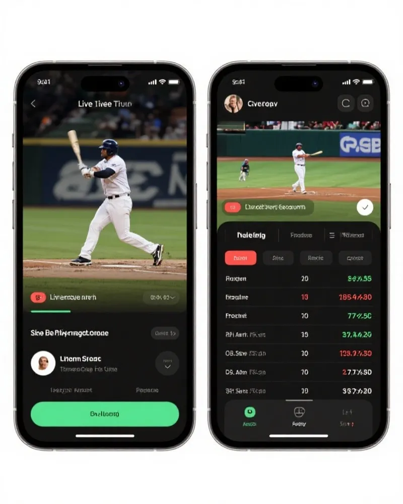 MLB Live Stream App Interface